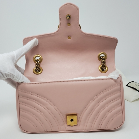 Gucci Small Marmont Matellasse Leather Crossbody - Picture 10 of 14